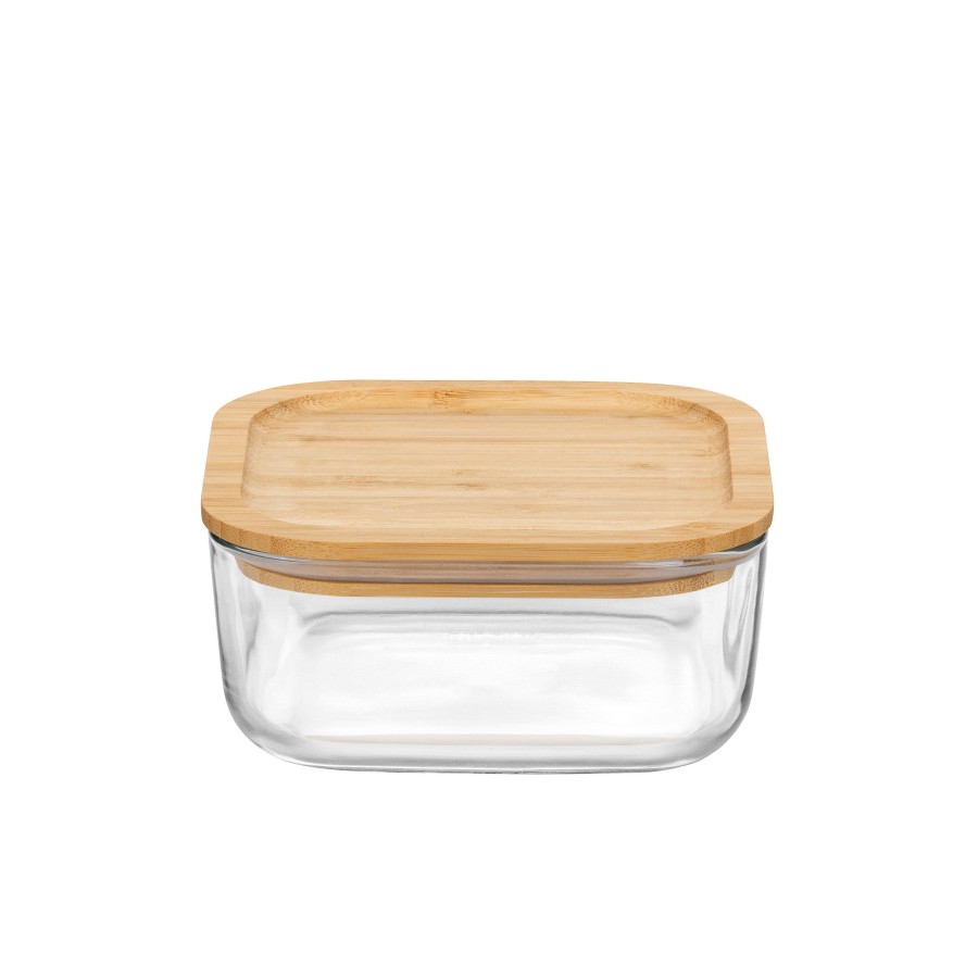 Food Storage Bormioli Rocco | Frigoverre 33.75 Oz. Bamboo Square Food Storage Container (Set Of 12)