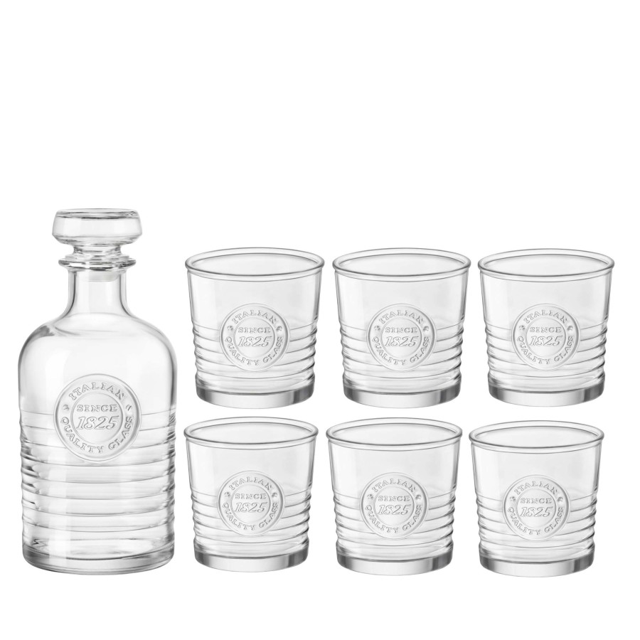 Home Decor Bormioli Rocco | Officina 1825 7Pc Whiskey Set (1 Decanter + 6 Dof Glasses)