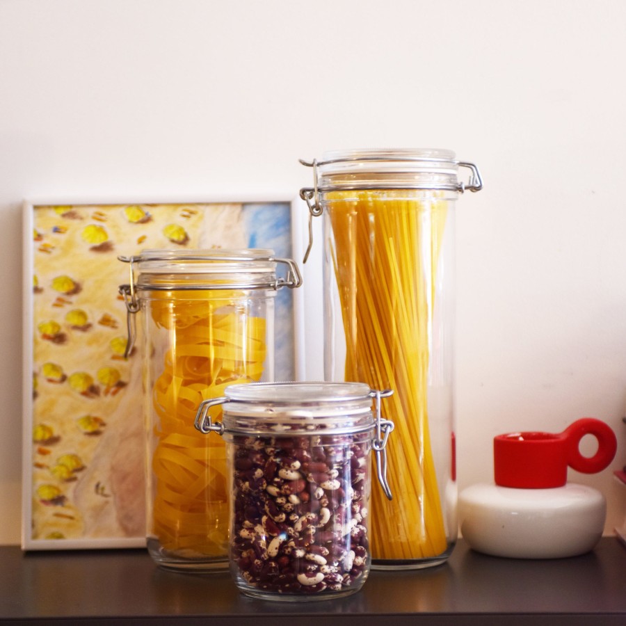 Food Storage Bormioli Rocco | Fido Cylinder 33.75 Oz. Food Jar, Clear (Set Of 6)