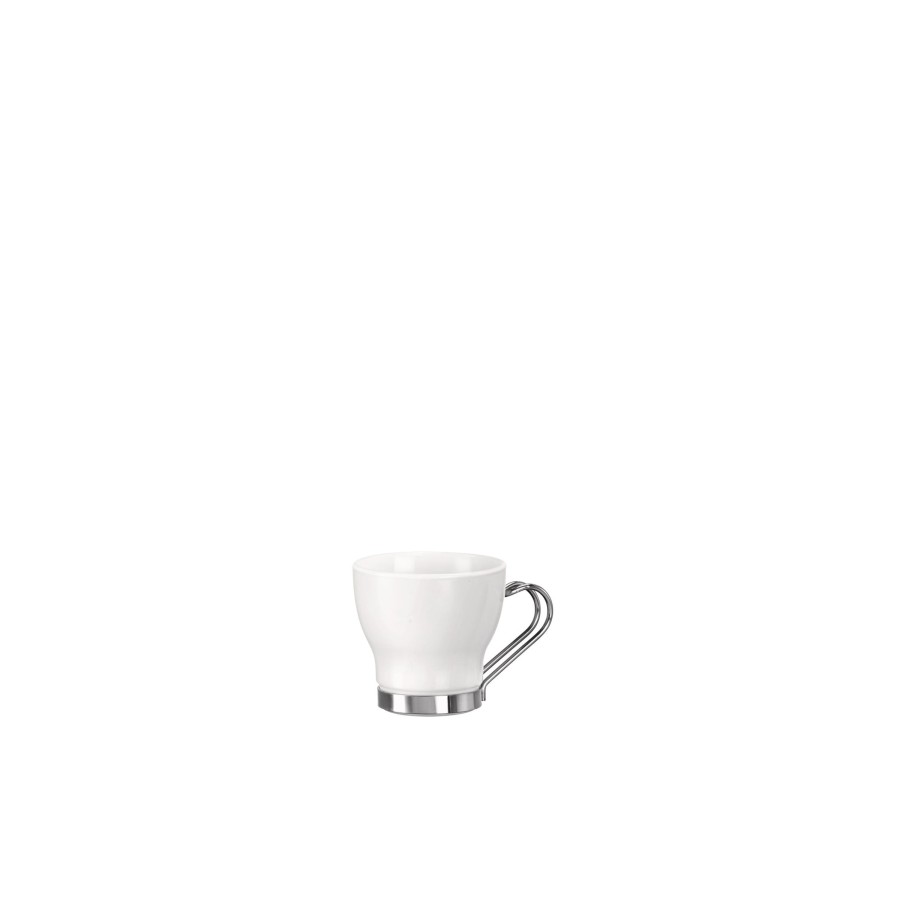 Drinkware Bormioli Rocco | Aromateca 3.5 Oz. Opal Glass Espresso Cup With Stainless Steel Handle (Set Of 4)