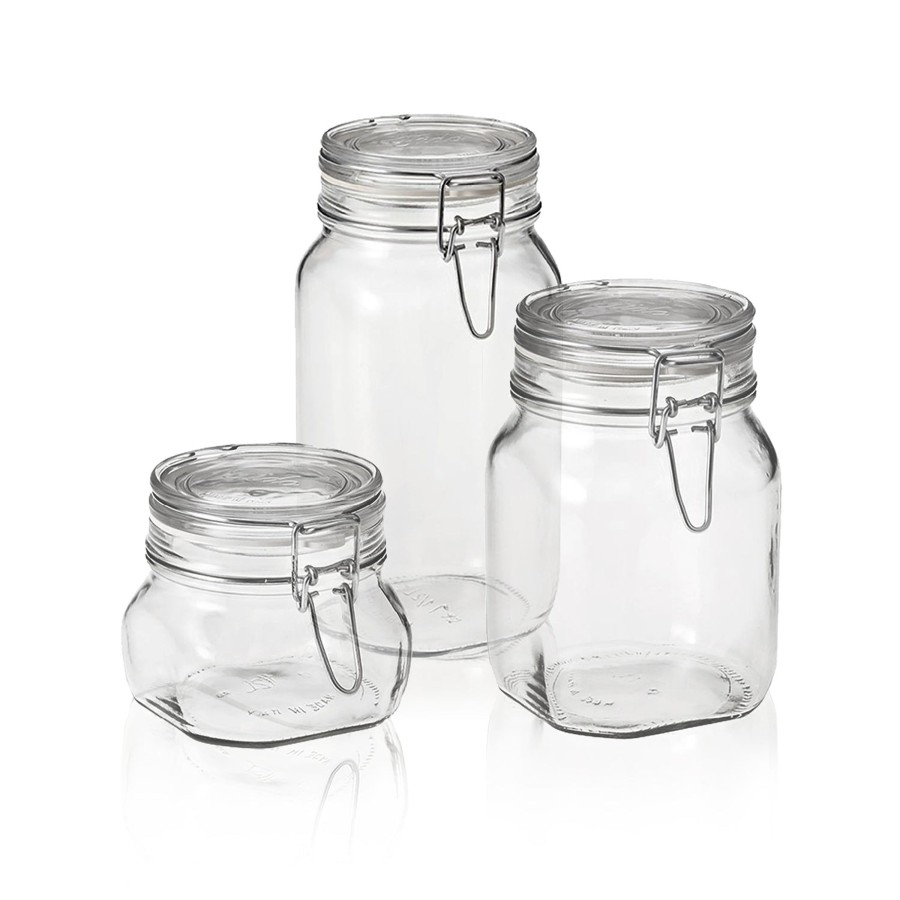 Food Storage Bormioli Rocco | Fido 3Pc Food Jar Set (17.5 Oz., 33.75 Oz., 50.75 Oz.)