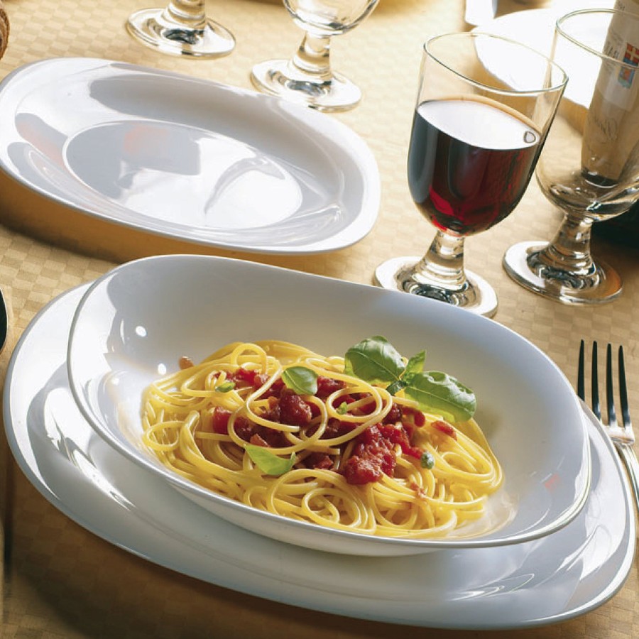 Dinnerware Bormioli Rocco | Parma 8.75" Opal Glass Soup Plate (Set Of 24)