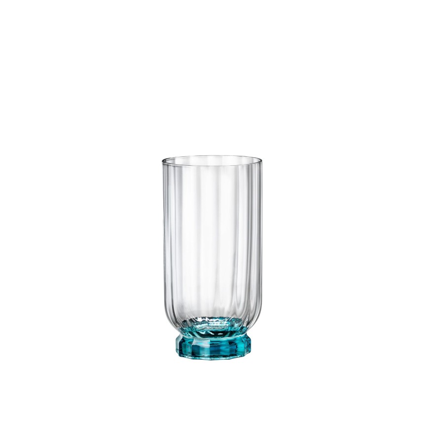 Drinkware Bormioli Rocco | Florian 14.5 Oz. Beverage Drinking Glasses, Lucent Blue (Set Of 4)