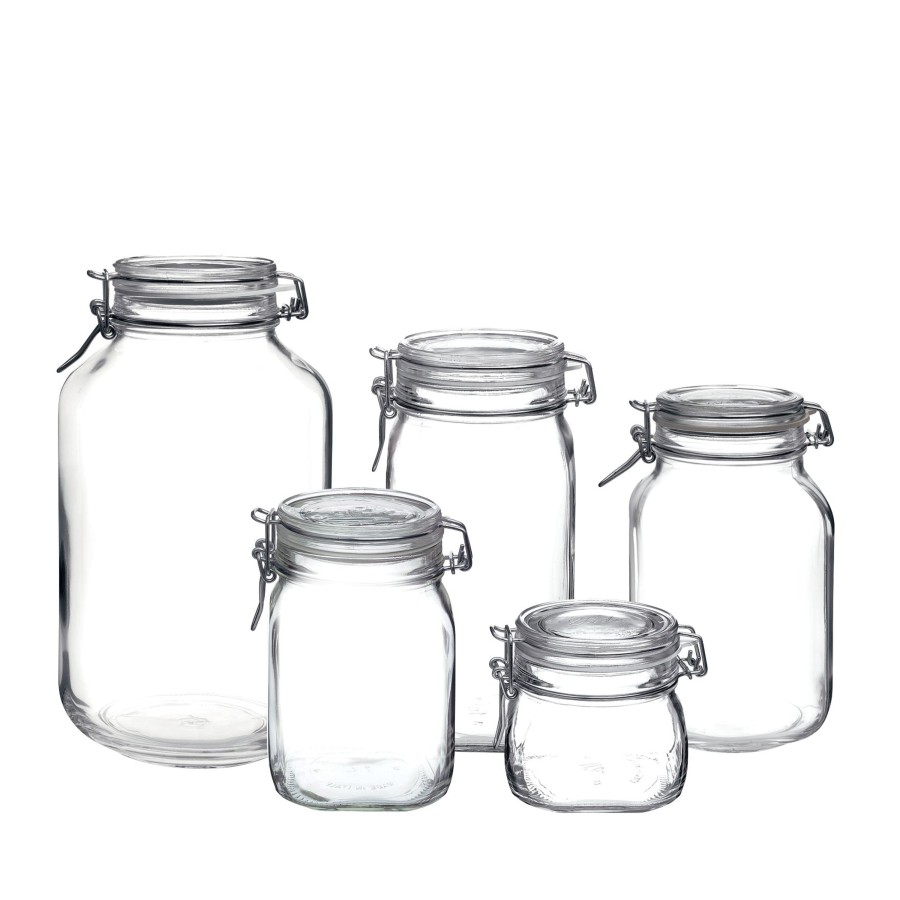 Food Storage Bormioli Rocco | Fido 5Pc Food Jar Set (17.5 Oz., 33.75 Oz., 50.75 Oz., 67.75 Oz. & 101.5 Oz.)