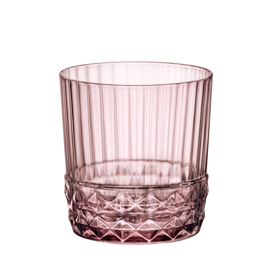 Drinkware Bormioli Rocco | America '20S 12.5 Oz. Dof Drinking Glasses, Lilac Rose (Set Of 6)