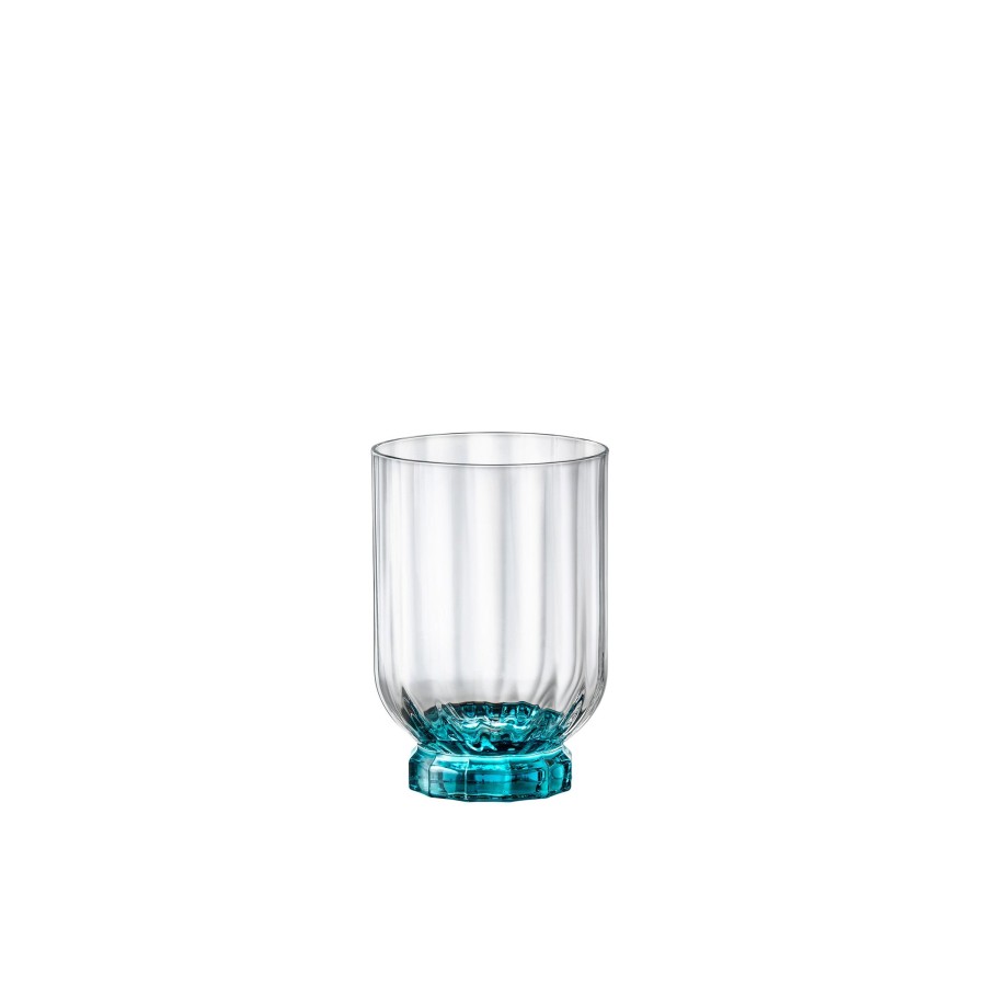 Drinkware Bormioli Rocco | Florian 12.6 Oz. Dof Drinking Glasses, Lucent Blue (Set Of 4)