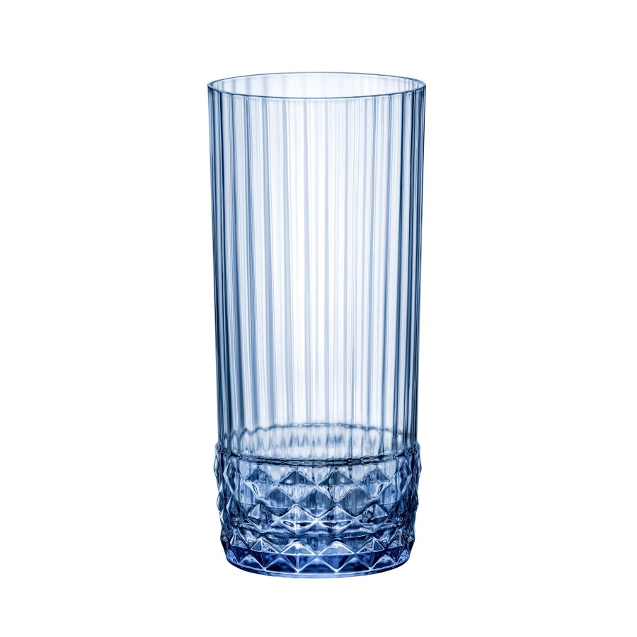 Drinkware Bormioli Rocco | America '20S 16.25 Oz. Cooler Drinking Glasses, Sapphire Blue (Set Of 6)