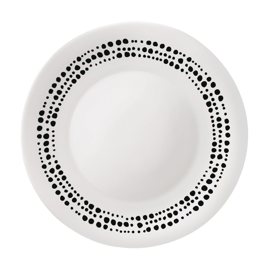 Dinnerware Bormioli Rocco | White Moon Chiaroscuro 10.75" Opal Glass Dinner Plate, Sfere (Set Of 24)